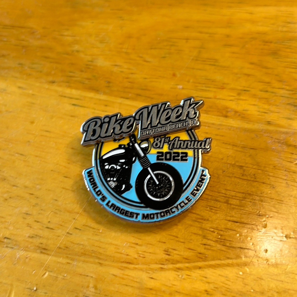 Official Daytona Beach Fl Bike Week Pin 2022